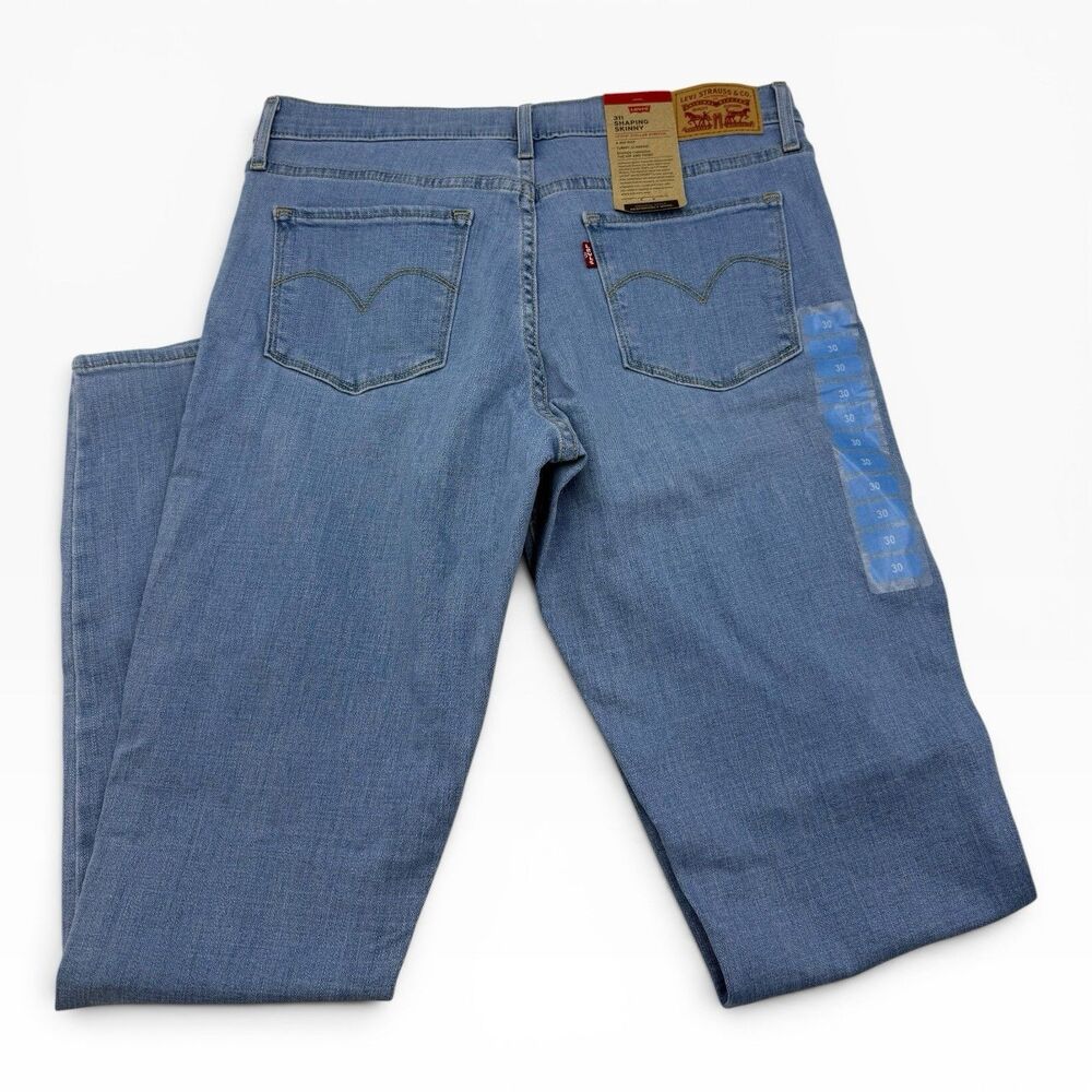 Levis WOMENS SIZE 10 MEDIUM W30 L30 311 Shaping Skinny Jeans Light Wash - Picture 5 of 8